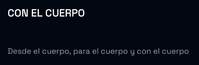 Con el Cuerpo